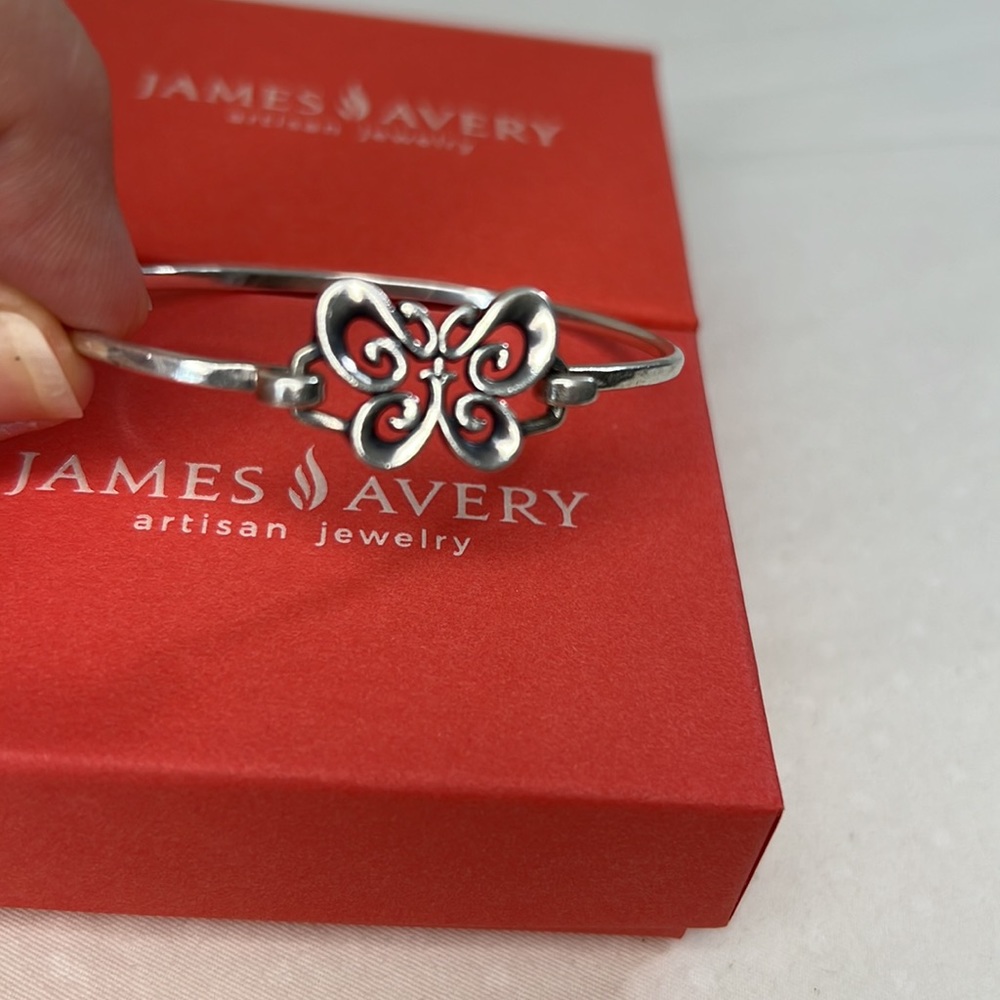 James Avery Butterfly Hook On Bracelet Sterling Silver